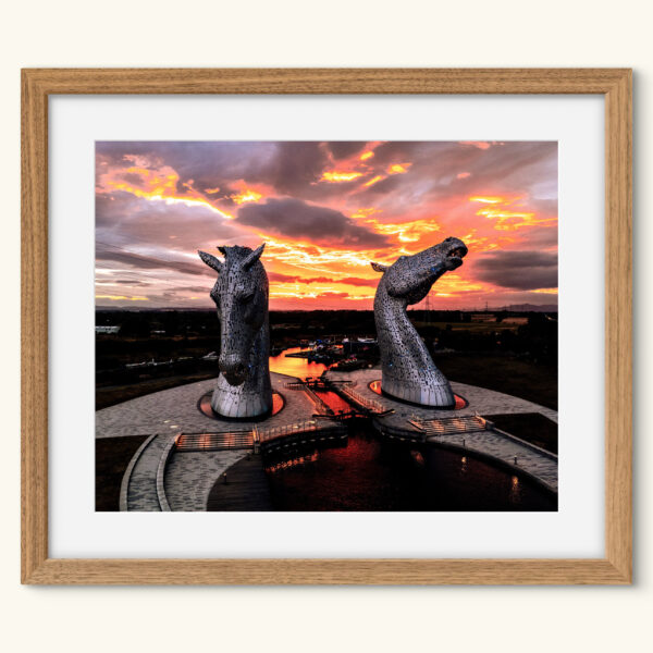 Fire in the Kelpies