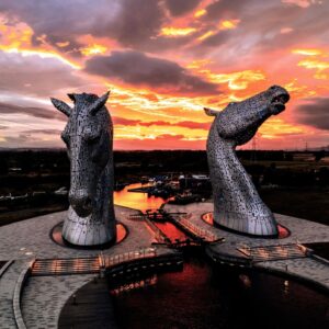 Fire in the Kelpies